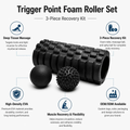 3-Piece Trigger Point Foam Roller & Massage Ball Recovery Set