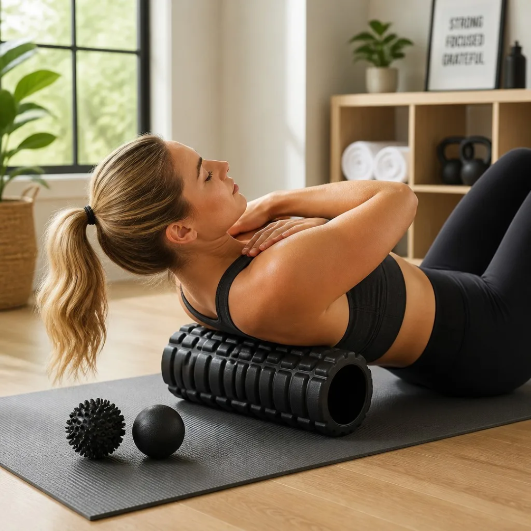 3-Piece Trigger Point Foam Roller & Massage Ball Recovery Set
