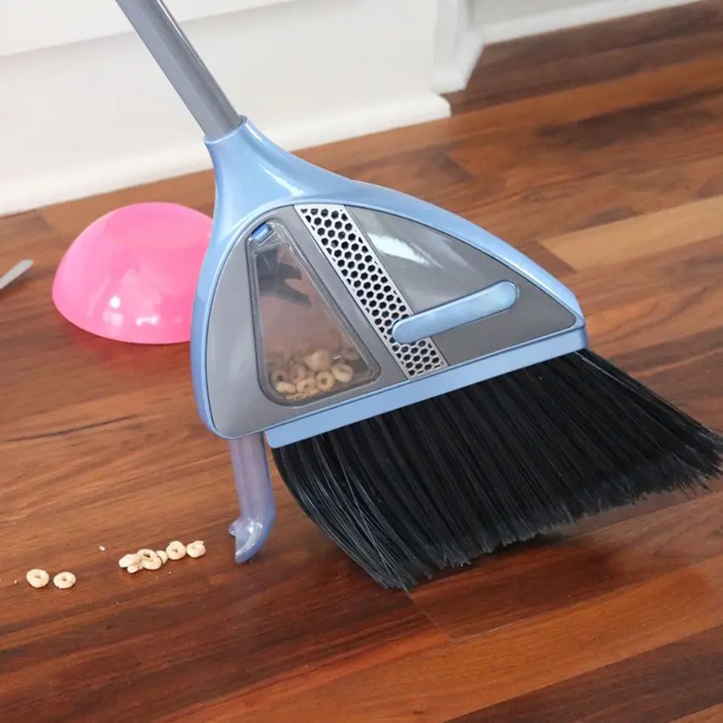 2-in-1 Long-Handle Broom & Dustpan Set
