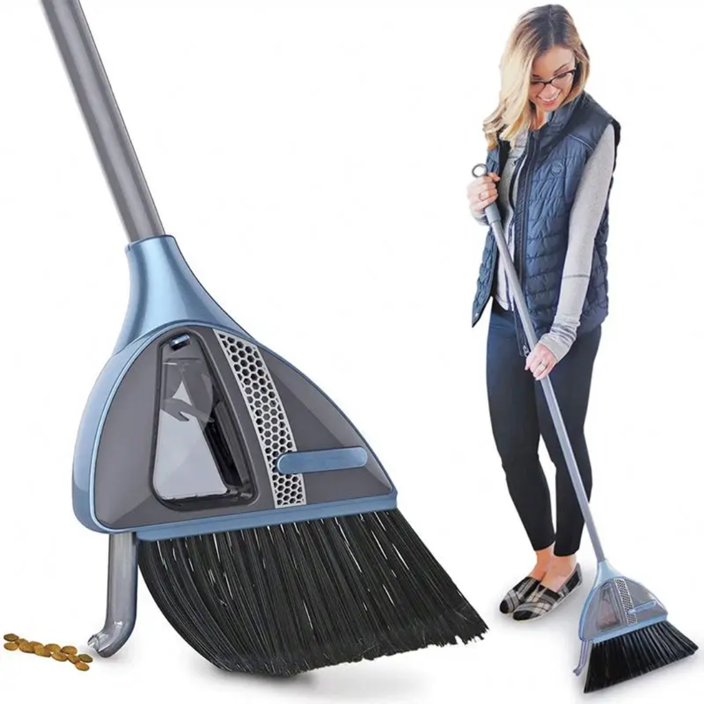 2-in-1 Long-Handle Broom & Dustpan Set