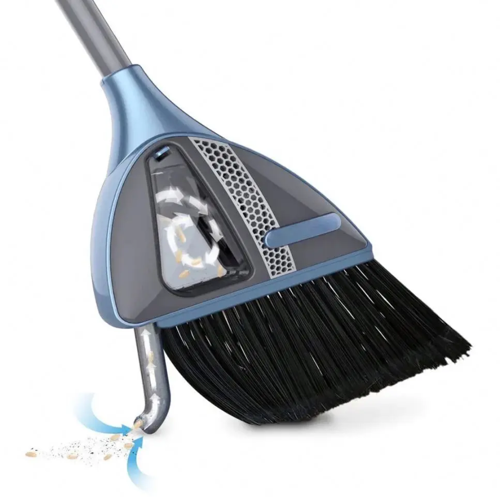 2-in-1 Long-Handle Broom & Dustpan Set