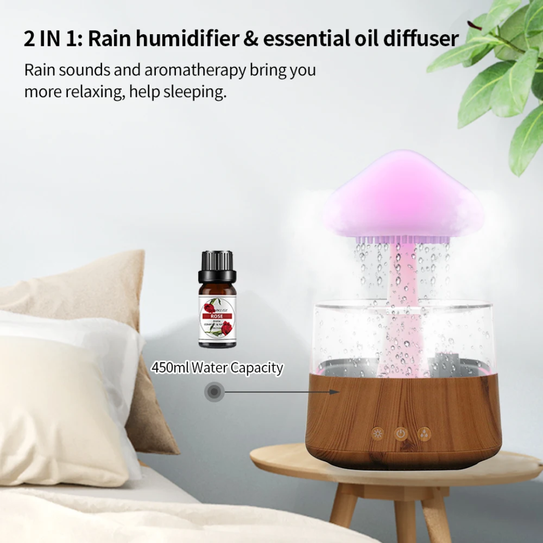 450ml Rain Cloud Aroma Diffuser & Humidifier