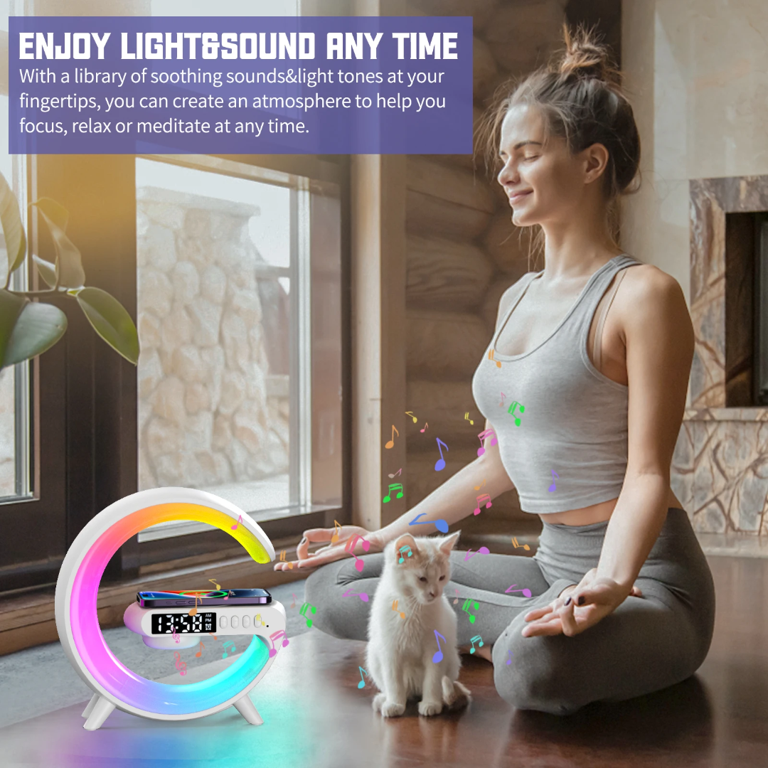 5-in-1 Sunrise Alarm Clock & RGB Bedside Speaker