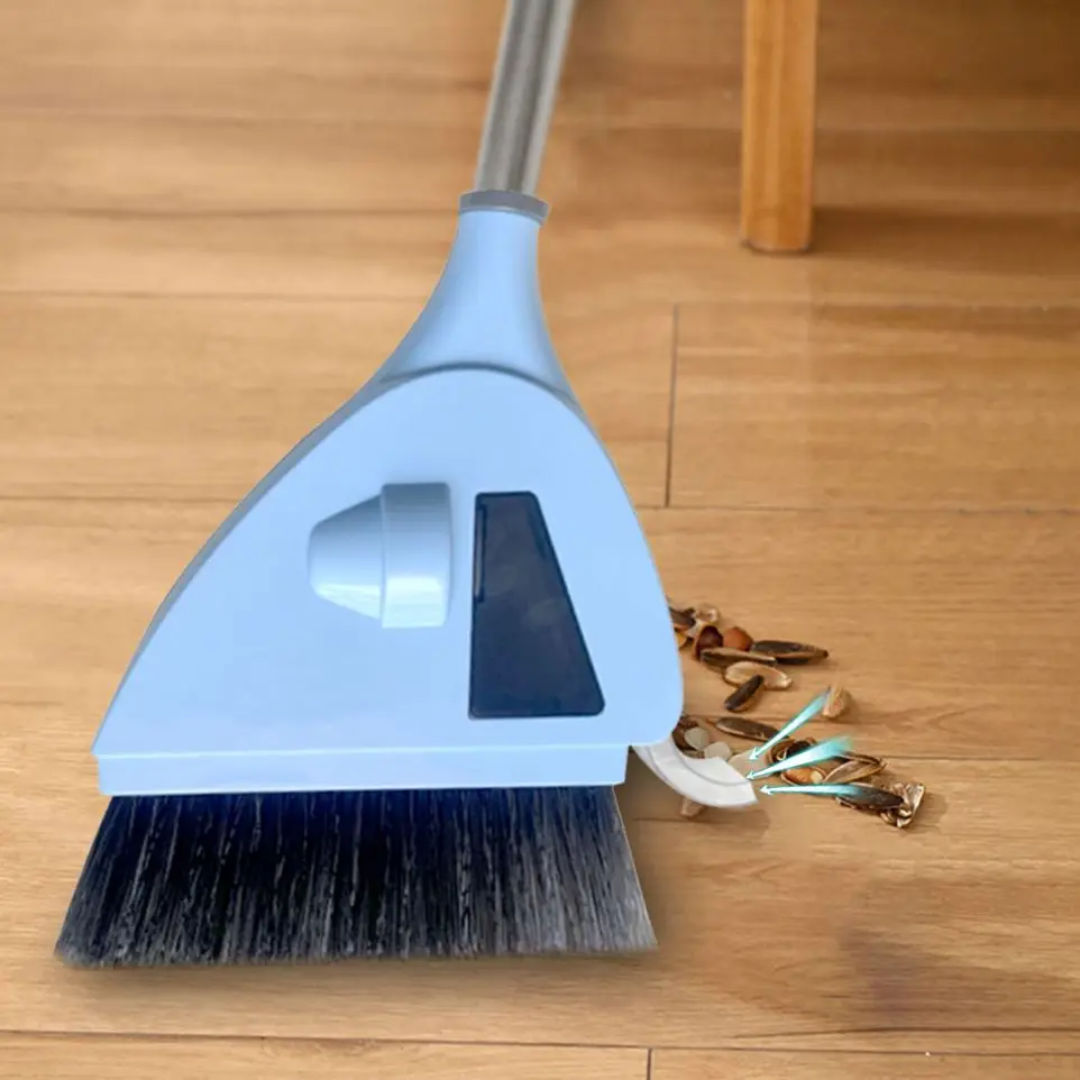 2-in-1 Long-Handle Broom & Dustpan Set
